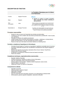 description de fonction - Olympic.org Registration