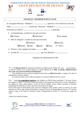 FND - Comit&eacute; Nord de Judo