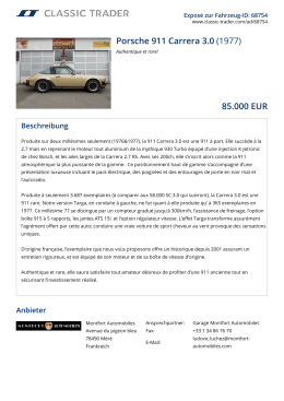 Porsche 911 Carrera 3.0 (1977) 85.000 EUR