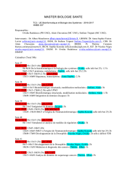 master biologie sante - Master Biologie Santé