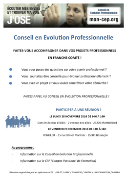 Conseil en Evolution Professionnelle