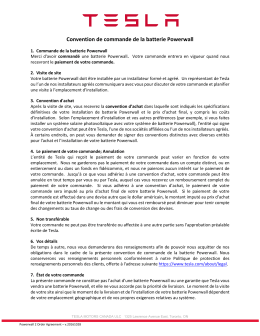 Tesla Model S Reservation Agreement