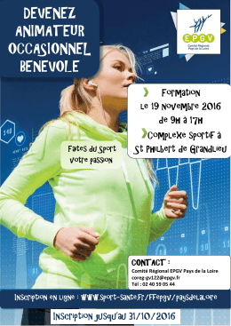 devenez animateur occasionnel benevole
