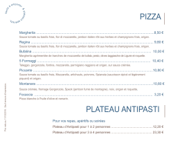 Télécharger notre carte des plats à emporter