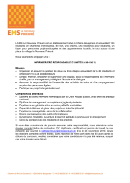 Poste d`infirmier/ère responsable d`unités à 90-100%
