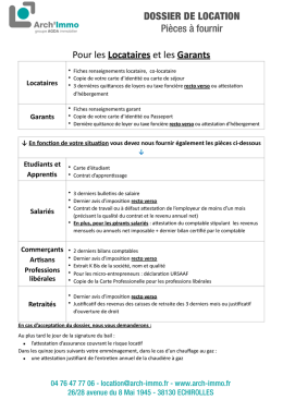Télécharger votre dossier locataire