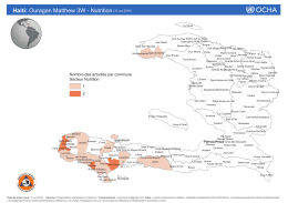 Haiti: Ouragan Matthew 3W - Nutrition(31 oct 2016)