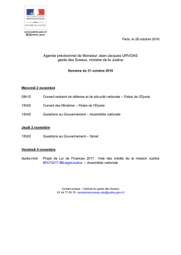 Lire l`agenda - Justice / Presse