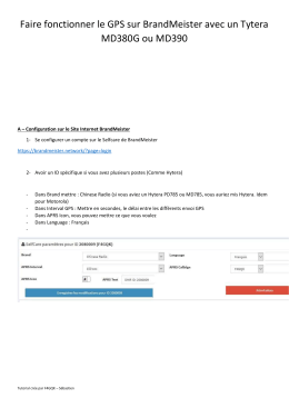 Activation GPS pour Tytera MD380G et MD390