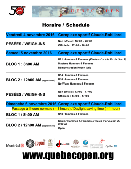 Vendredi 4 novembre 2016 Complexe sportif Claude