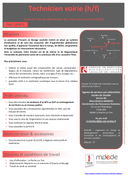 Technicien voirie (h/f)