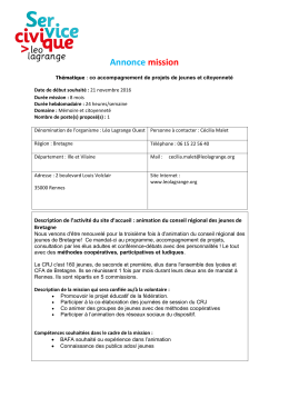 Annonce mission - Site Régional Information Jeunesse Bretagne
