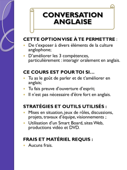 Conversation anglaise