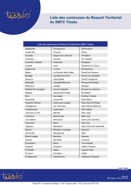 Liste des communes du Ressort Territorial du SMTC Tiss&eacute;o