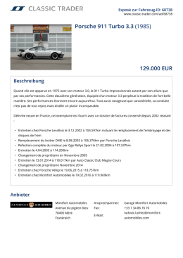 Porsche 911 Turbo 3.3 (1985) 129.000 EUR