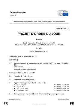 FR FR PROJET D`ORDRE DU JOUR