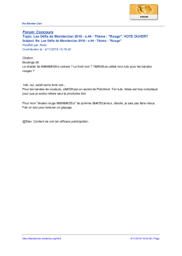 Forum: Concours - The Blender Clan