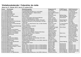 Visitationskalender 2016