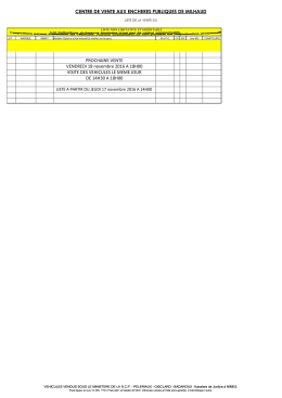 liste - Centre de Vente aux Ench&egrave;res Publiques de Milhaud