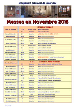 Messes en Novembre 2016