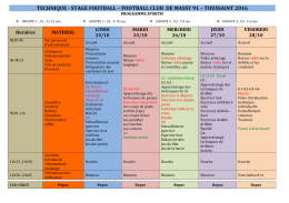 Programme sportif