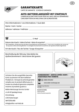 garantiekarte - ALDI SUISSE AG