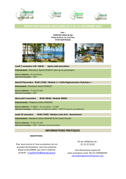 invitation semaine antillaise du 7 au 11 novembre 2016