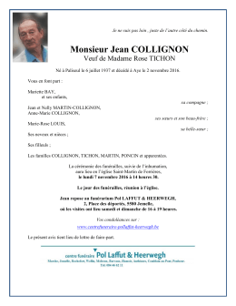 Monsieur Jean COLLIGNON