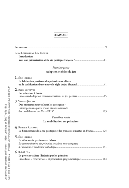 Table des mati&egrave;res (Fichier pdf, 200 Ko)