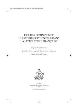 TABLE DES MATI&egrave;RES