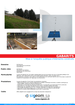 pose et location de gabarits