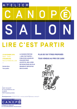 lire c`est partir - Canop&eacute; Acad&eacute;mie de Strasbourg