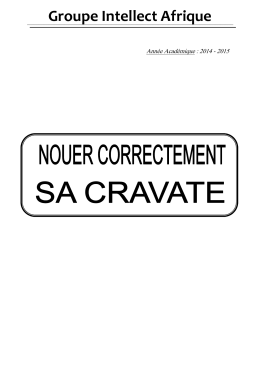 comment attacher sa cravate-1 - Groupe Intellect
