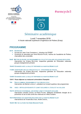 #semcycle3 Séminaire académique