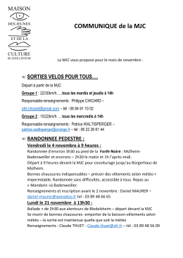 Voir planning du mois de novembre