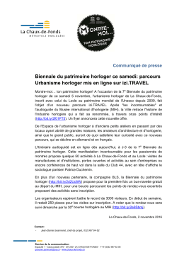 "Urbanisme horloger" sur izi.TRAVEL - La Chaux-de