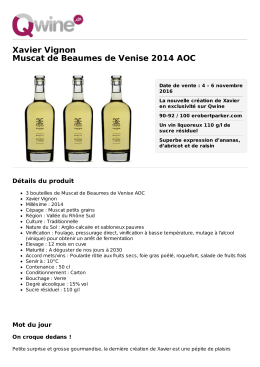 Xavier Vignon Muscat de Beaumes de Venise AOC