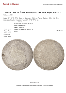 France, Louis XV, Écu au bandeau, Ecu, 1744, Paris, Argent, KM