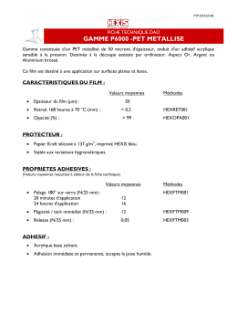 gamme p6000 -pet metallise