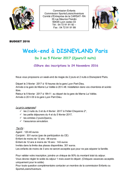 Week-end à DISNEYLAND Paris
