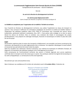 Chef de projet d&eacute;placement (h/f)