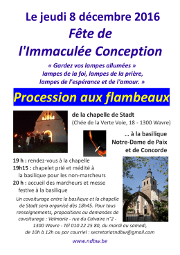 F&ecirc;te de l`Immacul&eacute;e Conception Procession aux flambeaux