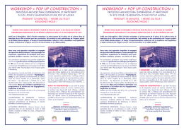 wORkShOP &laquo; POP UP COnStRUCtiOn
