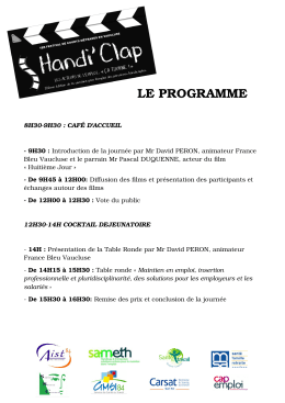 Programme Handi`clap 2016