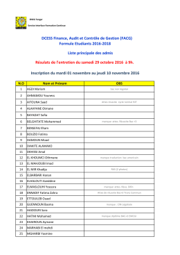 Liste principale DCESS FACG-E