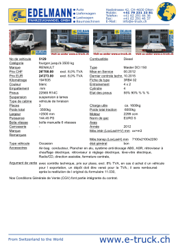 No de vehicule 5129 Combustible Diesel Catégorie fourgon jusqu`à