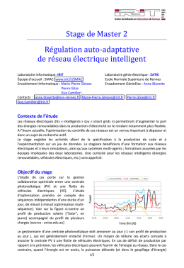Stage de Master 2 Reƴgulation auto-‐‑adaptative de reƴseau