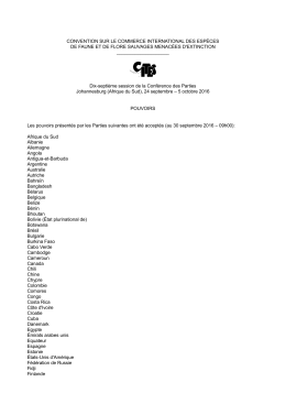 Working document for CITES CoP16