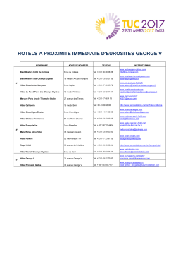 Liste d`h&ocirc;tels