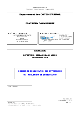 Réglement de consultation - La salle des marchés MEGALIS